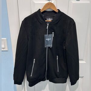 New Men V.I.P Collection Jacket Black Suede Size M